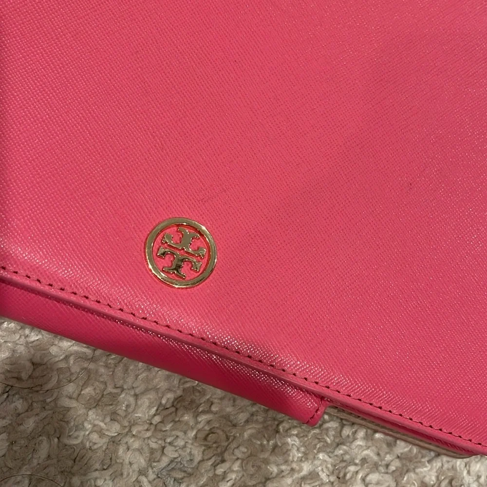 TORY BURCH Pink Leather iPad Case